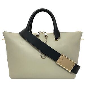 Chloe bag Baylee shoulder black gray gold leather two tone chain link can be